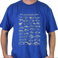 Fishes of the Adriatic Sea Adult T Shirt Blue