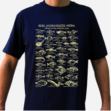 Fishes of the Adriatic Sea Adult T Shirt Navy Fishes of the Adriatic Sea Adult T Shirt Navy