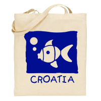 Croatia Fish Cotton Tote Bag Croatia Fish Cotton Tote Bag