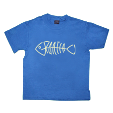 Croatia Fishbone Kids T Shirt Blue