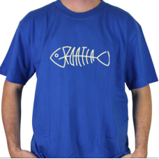 Croatia Fishbone Adult T Shirt Blue Croatia Fishbone Adult T Shirt Blue