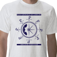 Adriatic Sea Windrose Adult T Shirt White Adriatic Sea Windrose Adult T Shirt White